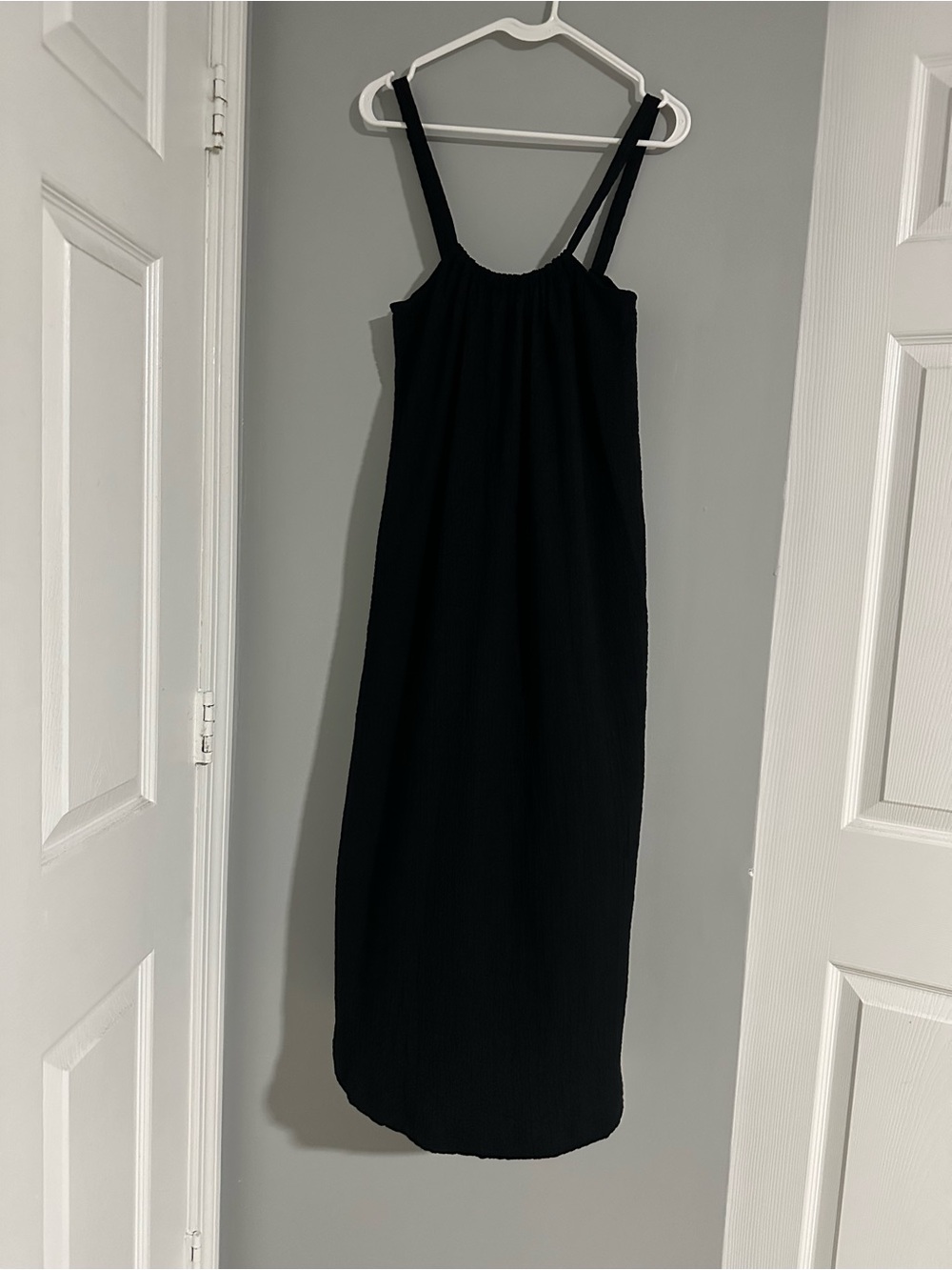 H&M Black Maxi Dress with Spaghetti Straps